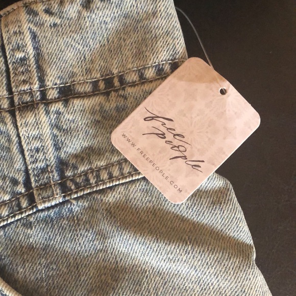 BNWT Free People Denim Harem Shorts - Picture 2 of 6